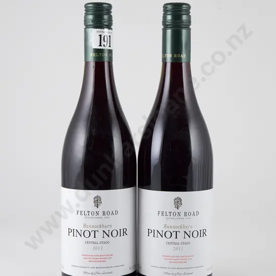 2 bottles Felton Road Bannockburn Central Otago Pinot Noir Vintages 2012