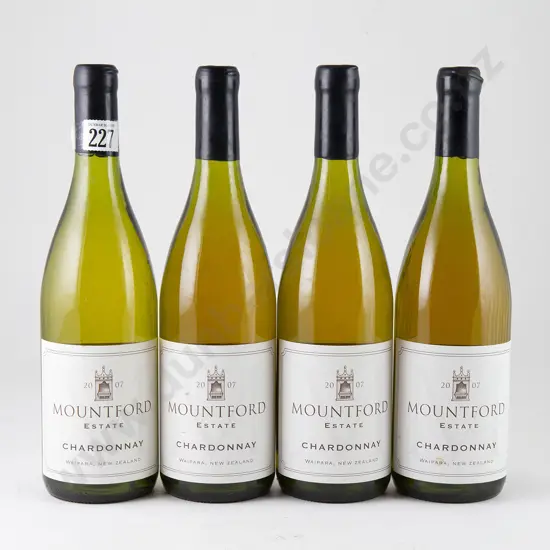 4 bottles Mountford Estate Chardonnay Waipara Vintage 2007