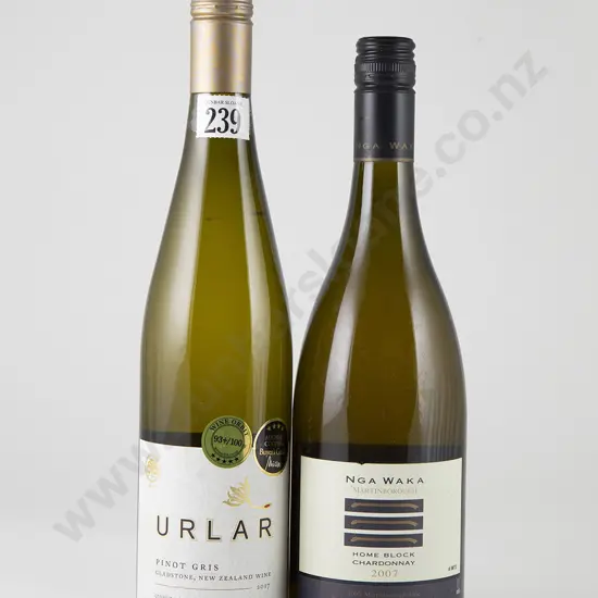 1 bottle Urlar Estate Pinot Gris Gladstone Wairarapa Vintage 2017