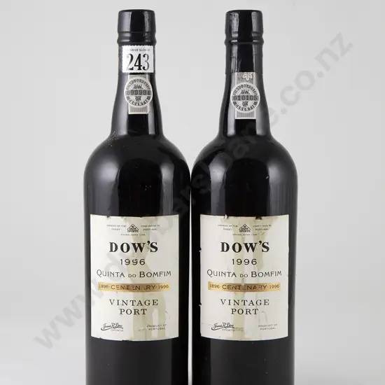 2 bottles Dow's Quinta Do Bomfim 1996 'Centenary' Vintage Port