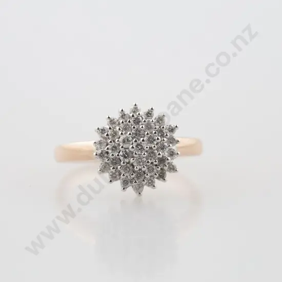 9ct 37stone Diamond Cluster Ring