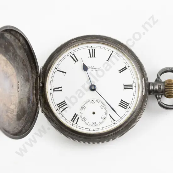 S/S Hunter Cased Lever Wind Pocket Watch