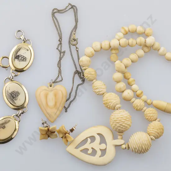 Bone and Marine Ivory Jewellery