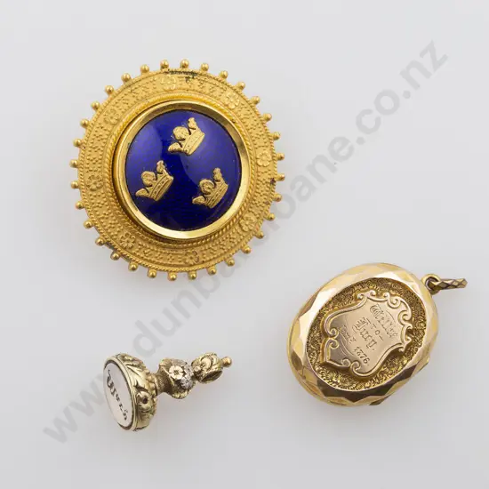 Dated 1876 Gold Plate Photo Locket
