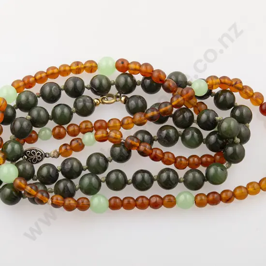 Greenstone Bead Necklace