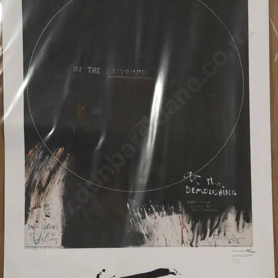 Ralph Hotere - In the Labyrinth at the Demolishing Poster