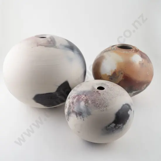 Murray Clayton Three Orb Vases