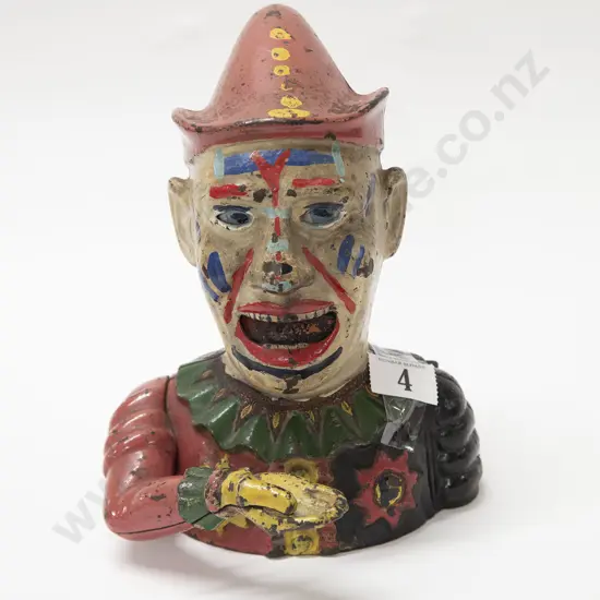 Cast Iron Clown Money Box