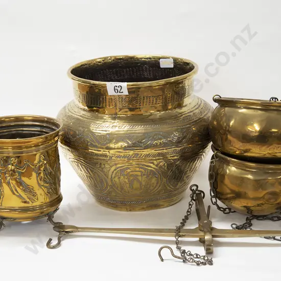 Quantity of Brassware Including hanging Planters etc