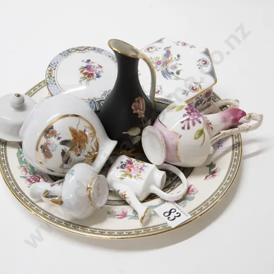 Quantity of China Miniatures and Trinket Boxes etc