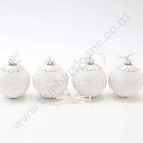 Set of Four Wedgwood Xmas Ornaments