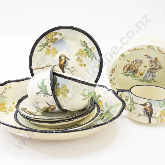 Quantity Royal Doulton Kookaburra China and Baby's Bowl