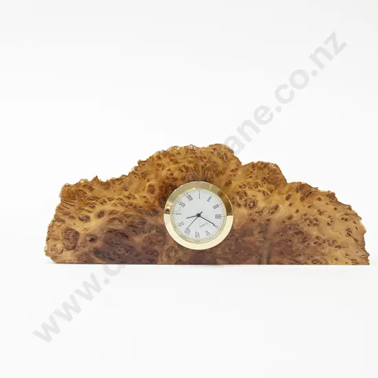 Small Burr Walnut Clock
