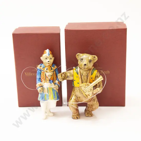 Two Villeroy & Bosch Xmas Tree Bear Ornaments