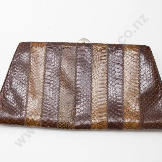 Italian Lizard Skin Clutch Bag
