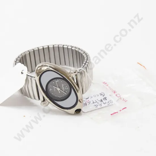 Rene Valentin Ladies Chrome Plated Wrist Watch