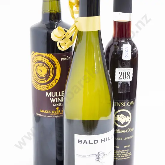 Three Bottles of Assorted Wines Including Bald Hills