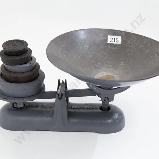 Set of Vintage Kitchen Scales With Weights