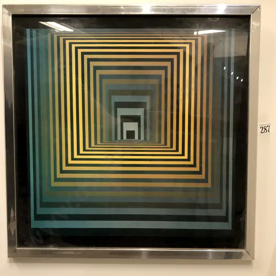 Victor Vasarely Print Vonal- Fegn
