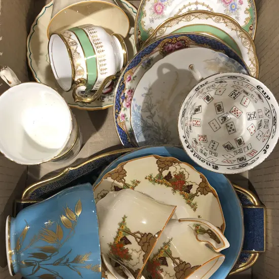 Box of Assorted China incl Ginger Jars and Satuma Vase