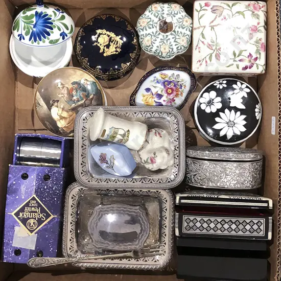 Assorted S/P and Ceramic Trinket Boxes