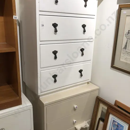 White Painted Chest of Drawers and Bedside Drawers (a/f)