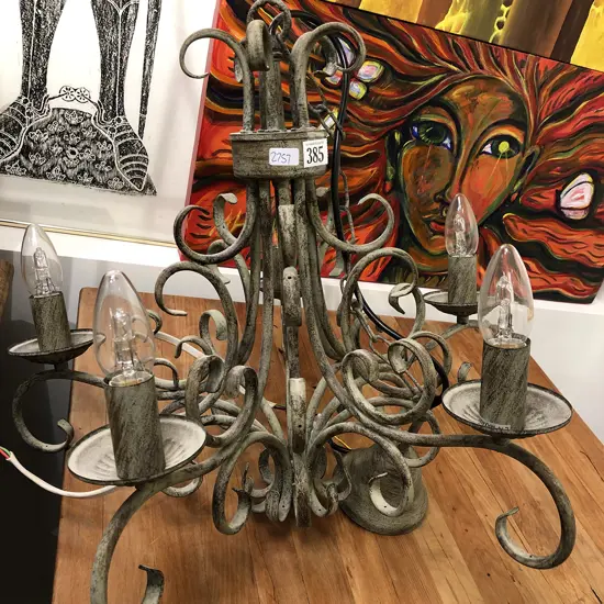 Wrought Metal Style Chandelier