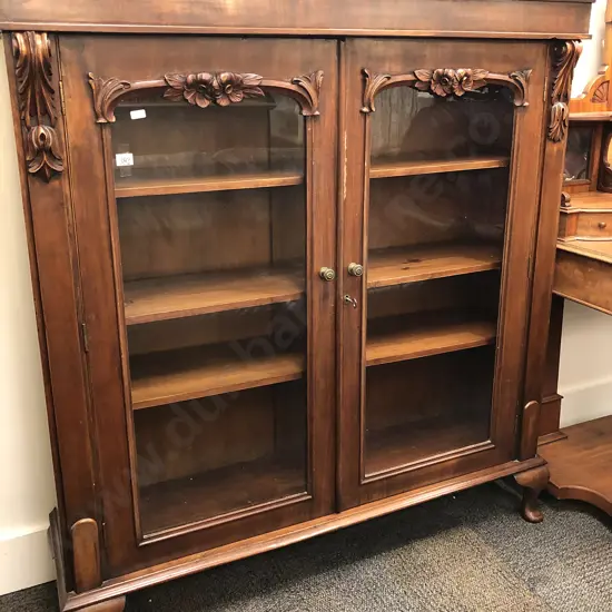 Victorian Glazed Door Bookcase