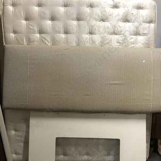 Split Base King Size Bed with Padded Headboard and Valance 197 x 181cm