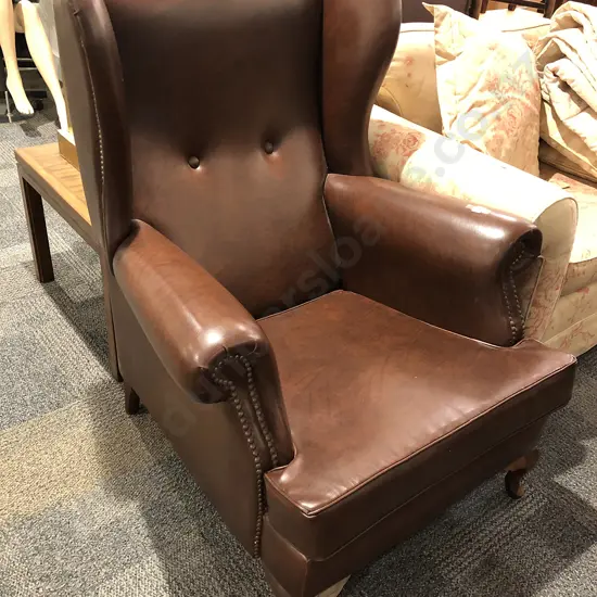 Vinyl Wing Back Armchair