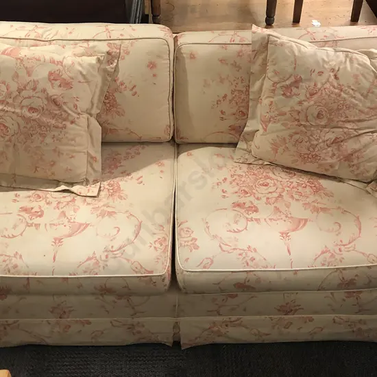 Floral Upholstered 2 1/2 Seater Sofa