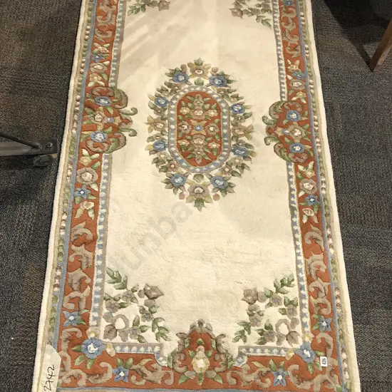 Chinese Floral Floor Rug 184 x 95cm