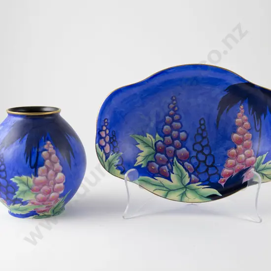 Carlton Ware Foxgloves Pattern Vase & Bowl