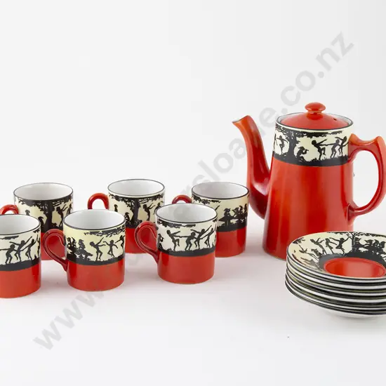 Newport Pottery Peter Pan Pattern Coffee Set