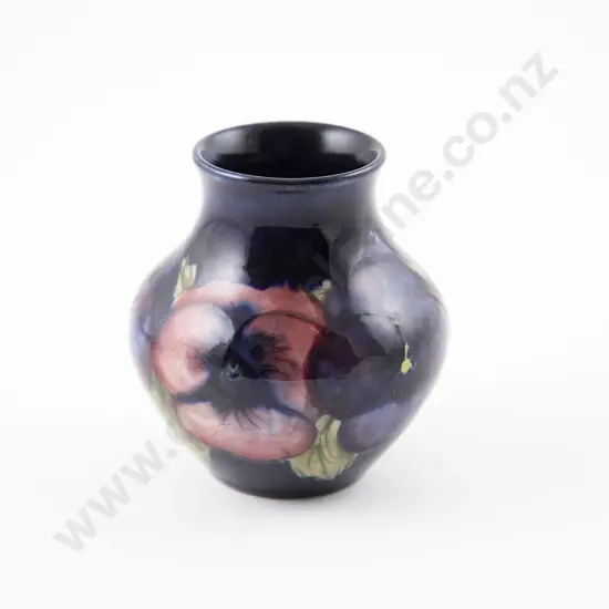 Small Moorcroft Pansy Pattern Vase