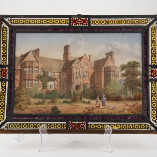 C19th European Painted Glass Panel