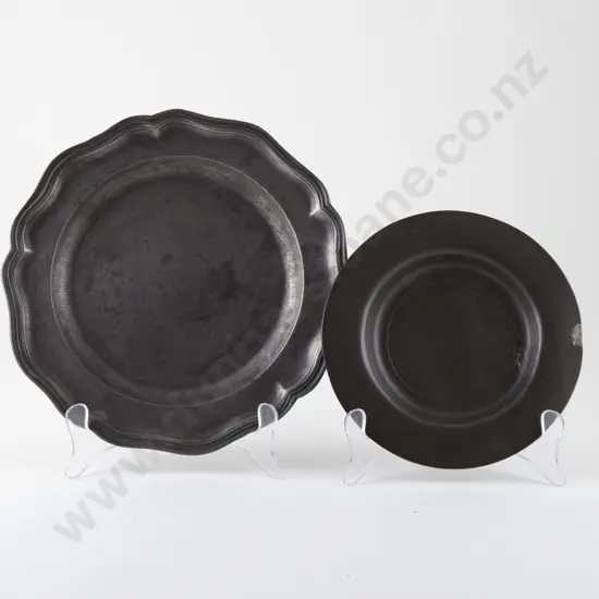 Two Geo III Pewter Plates