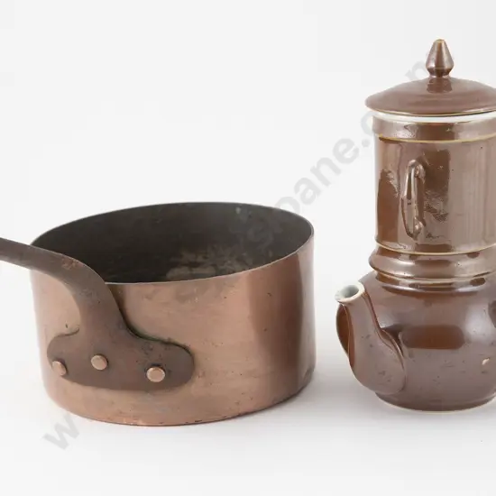 Antique Copper Cooking Pot By Charles R Ruegger New York