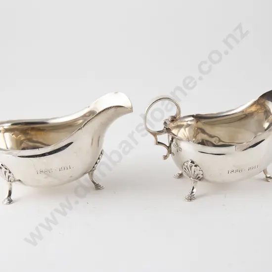 Pair Geo V S/S Gravy Boats