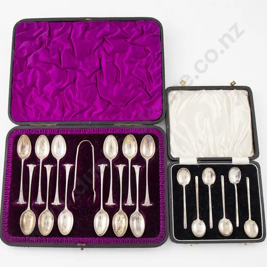 Cased Set Of Six Geo V S/S Coffee Spoons