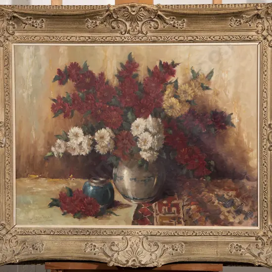 Hans Lenteman (1876-1953) - Still life Vase Of Flowers