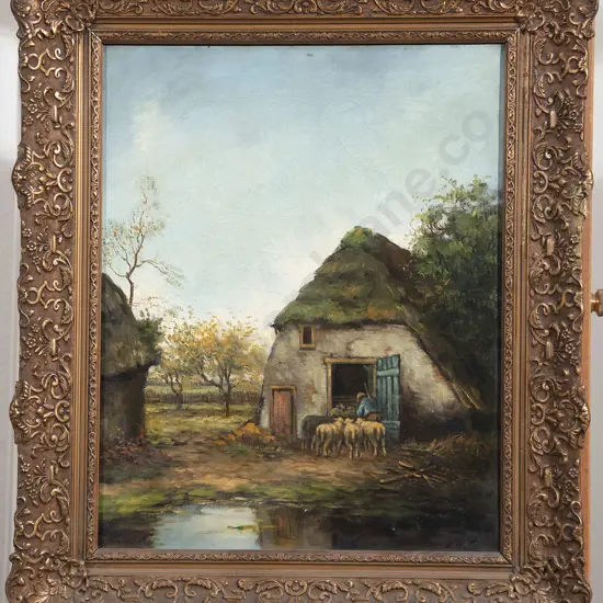 Unknown European Artist - Rustic Dutch Farmstead