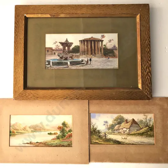 Italian Watercolour A View In Rome