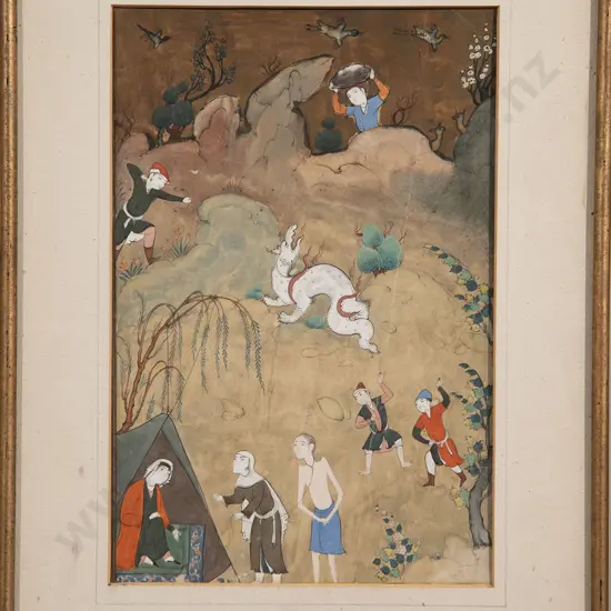 Moghul School - "Majnur In Chains"