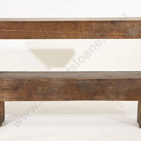 Two Victorian Pine Benches