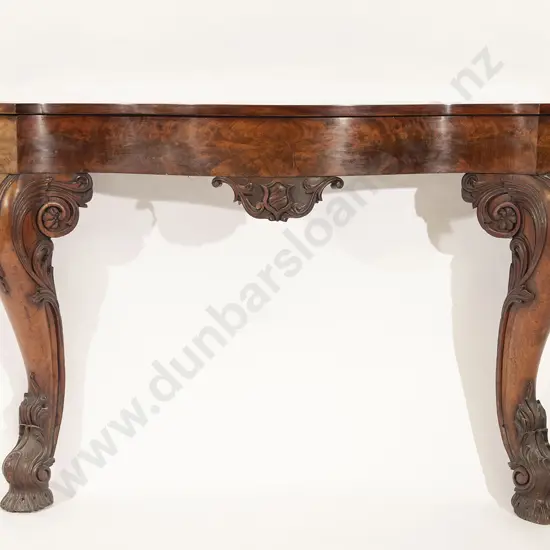 Victorian Mahogany Serpentine Console Table