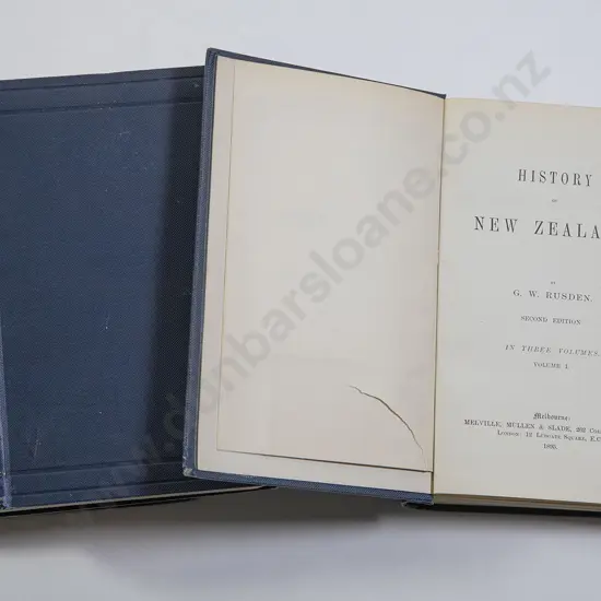 Rusden, G. W. History Of New Zealand (3 Volumes)