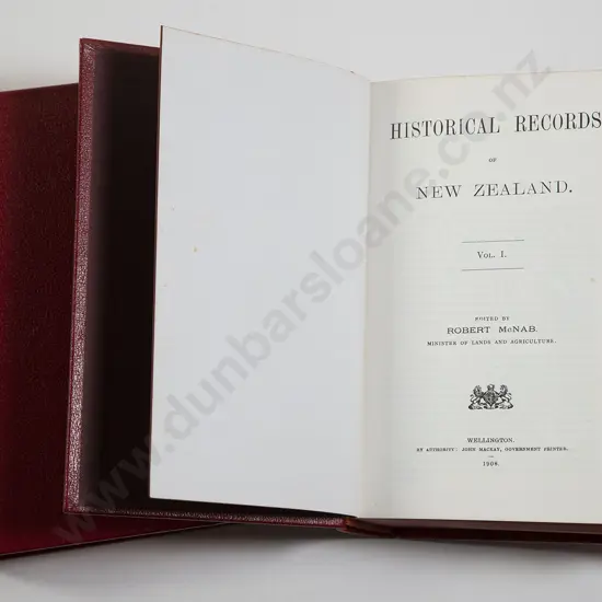 McNab Robert - Historical Records Of New Zealand (2 Volumes)