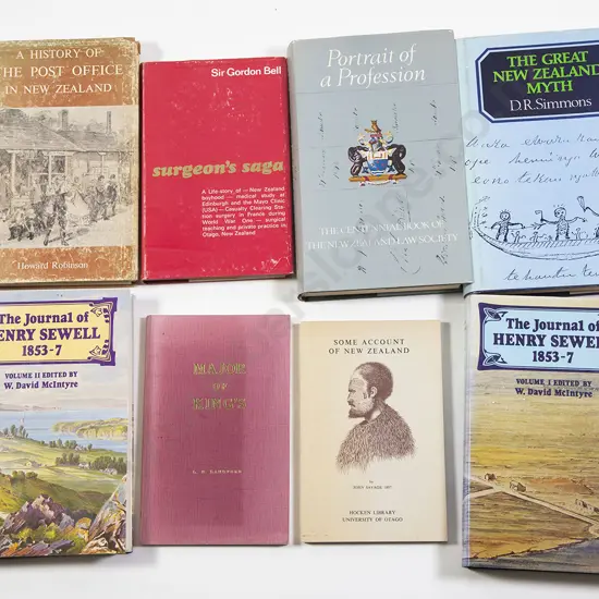 Eight NZ Historical & Biographical Volumes