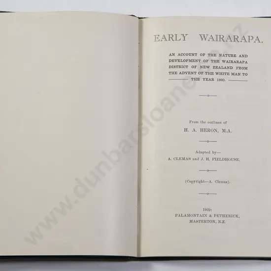 Heron H A - Early Wairarapa